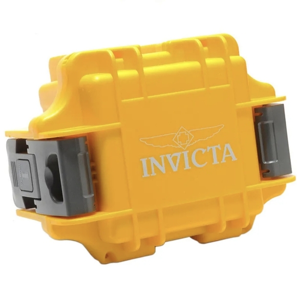 Brand New Invicta Single Slot Resistant Yellow Collector Diver Case Watch Box - Picture 2 of 7